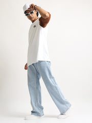 Star M White, Brown Half Sleeve T-Shirt