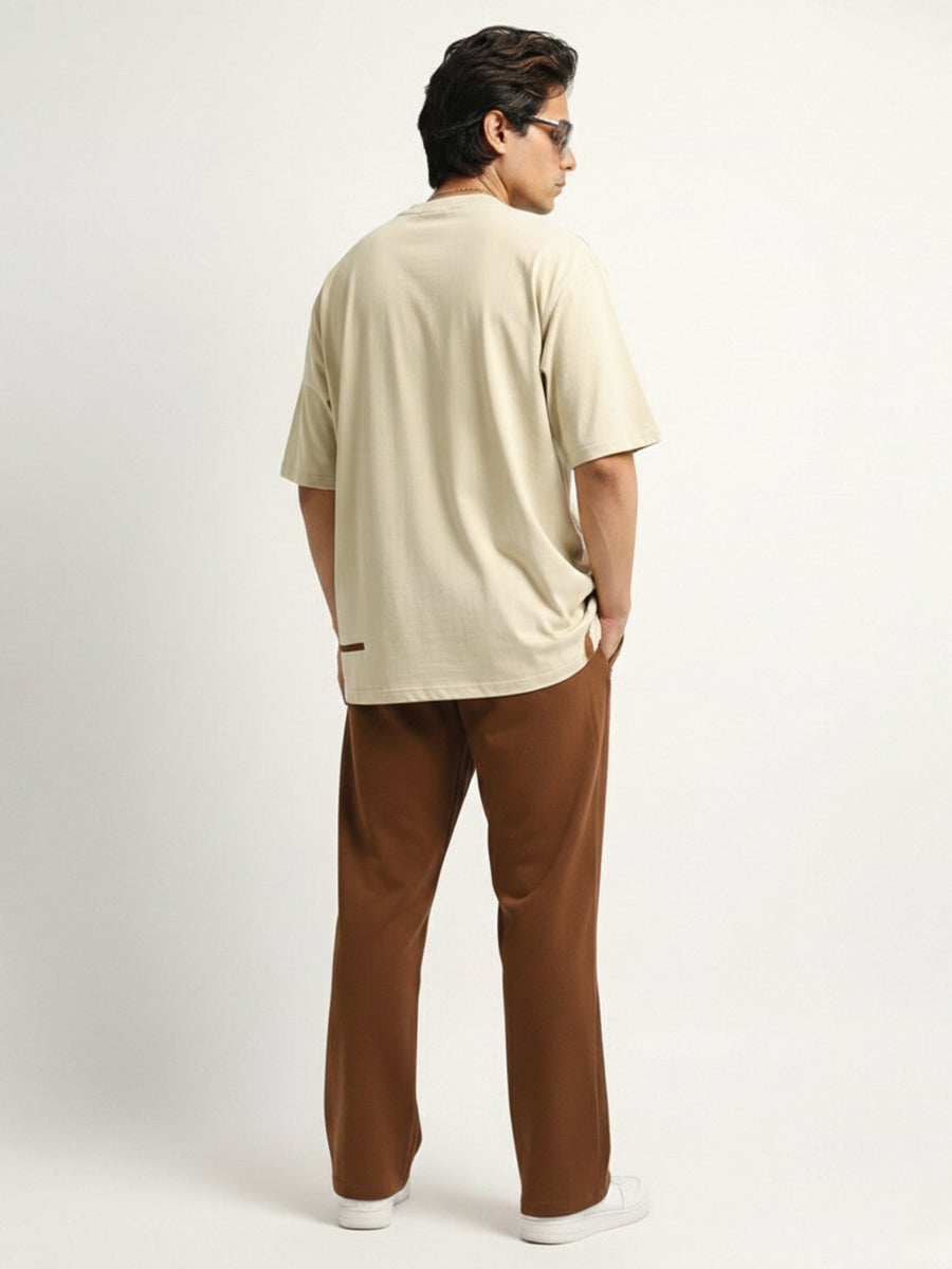 Biscuit & Brown Printed T-Shirt Co-Ord Set