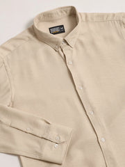 Super Twill Beige Full Sleeve Shirt