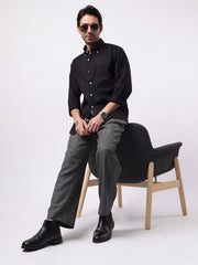 Soft Twill Black Full Sleeve Shirt