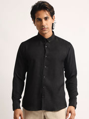 Super Twill Black Full Sleeve Shirt