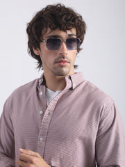 Mini Checks Brown Full Sleeve Shirt