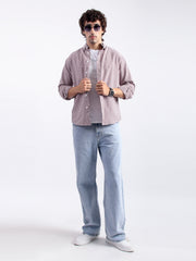 Mini Checks Brown Full Sleeve Shirt