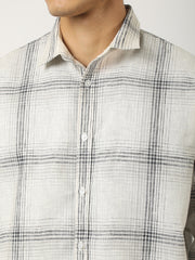 Graphite Plaid Cream Shirt