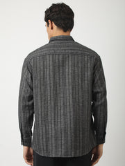 Broken Pinstripes Dark Grey Shirt