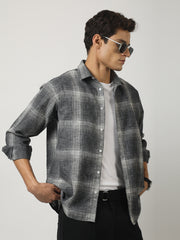 Graphite Plaid Dark Grey Shirt