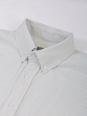 Oxford Stripes Green Full Sleeve Shirt
