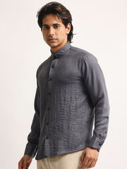 Super Twill Grey Full Sleeve Shirt
