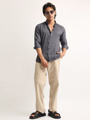 Super Twill Grey Full Sleeve Shirt