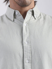 Mini Checks Green Full Sleeve Shirt