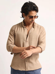 Super Twill Khaki Full Sleeve Shirt