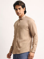 Super Twill Khaki Full Sleeve Shirt