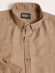Super Twill Khaki Full Sleeve Shirt