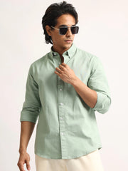 Oxford Light Green Full Sleeve Shirt