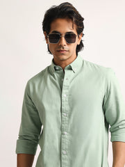 Oxford Light Green Full Sleeve Shirt