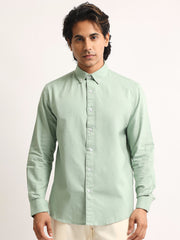 Oxford Light Green Full Sleeve Shirt