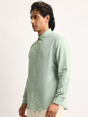 Oxford Light Green Full Sleeve Shirt
