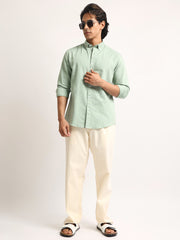 Oxford Light Green Full Sleeve Shirt