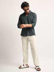 Super Twill Olive Full Sleeve Shirt