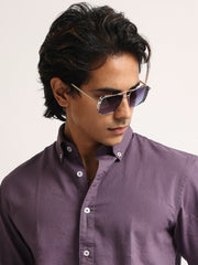 Oxford Purple Full Sleeve Shirt