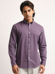 Oxford Purple Full Sleeve Shirt