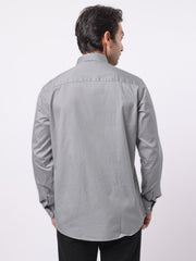 Soft Twill Steel Grey Full Sleeve Shirt