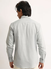 Oxford Silver Grey Full Sleeve Shirt