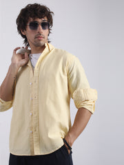 Mini Checks Yellow Full Sleeve Shirt