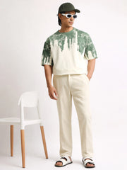 Elastic Linen Beige Trouser
