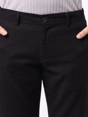 Madrad Linen Blend Black Trouser