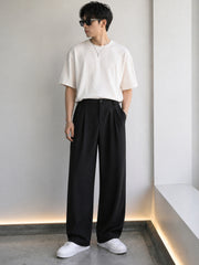 Baggy Fit Black Modular Trouser