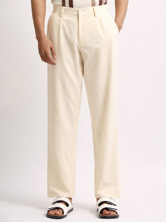 Turkish Linen Cream Trouser