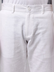Madrad Linen Blend White Trouser
