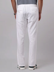 Madrad Linen Blend White Trouser
