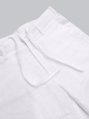 Madrad Linen Blend White Trouser