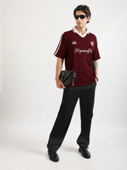 The Untold Burgundy Half Sleeve T-Shirt