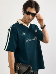 The Untold Teal Blue Half Sleeve T-Shirt