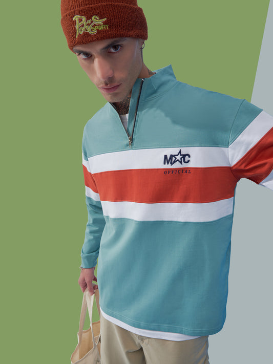 Official Berly Green High Neck Full Sleeve Sweatshirt