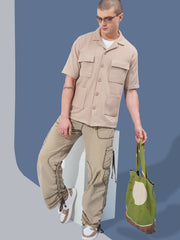 Cargo Pocket Biscuit Half Sleeve Shirt