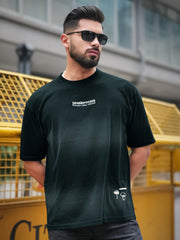 Acid Spray Navy Half Sleeve T-Shirt