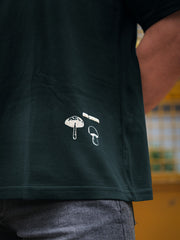 Acid Spray Navy Half Sleeve T-Shirt