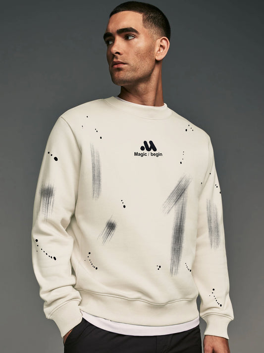 Magic Half White Full Sleeve Sweatshirt