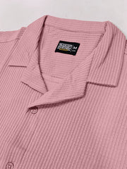 Elliot Knit Pink Lycra Half Sleeve Shirt