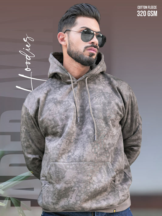 Cloud Printed Dark Green Full Sleeve Sweatshirt