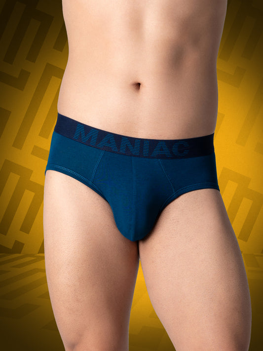 Cotton Petrol Blue  Brief