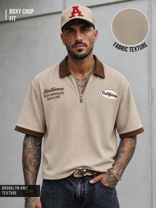 Resilience Biscuit Half Sleeve Polo T-Shirt