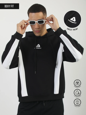 Absent Black Full Sleeve Boxy Sweatshirt