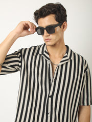 Waffle Flatknit Cotton Silver Grey Half Sleeve Shirt