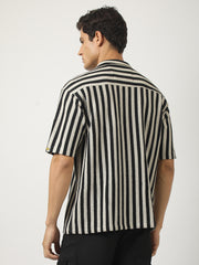 Waffle Flatknit Cotton Silver Grey Half Sleeve Shirt