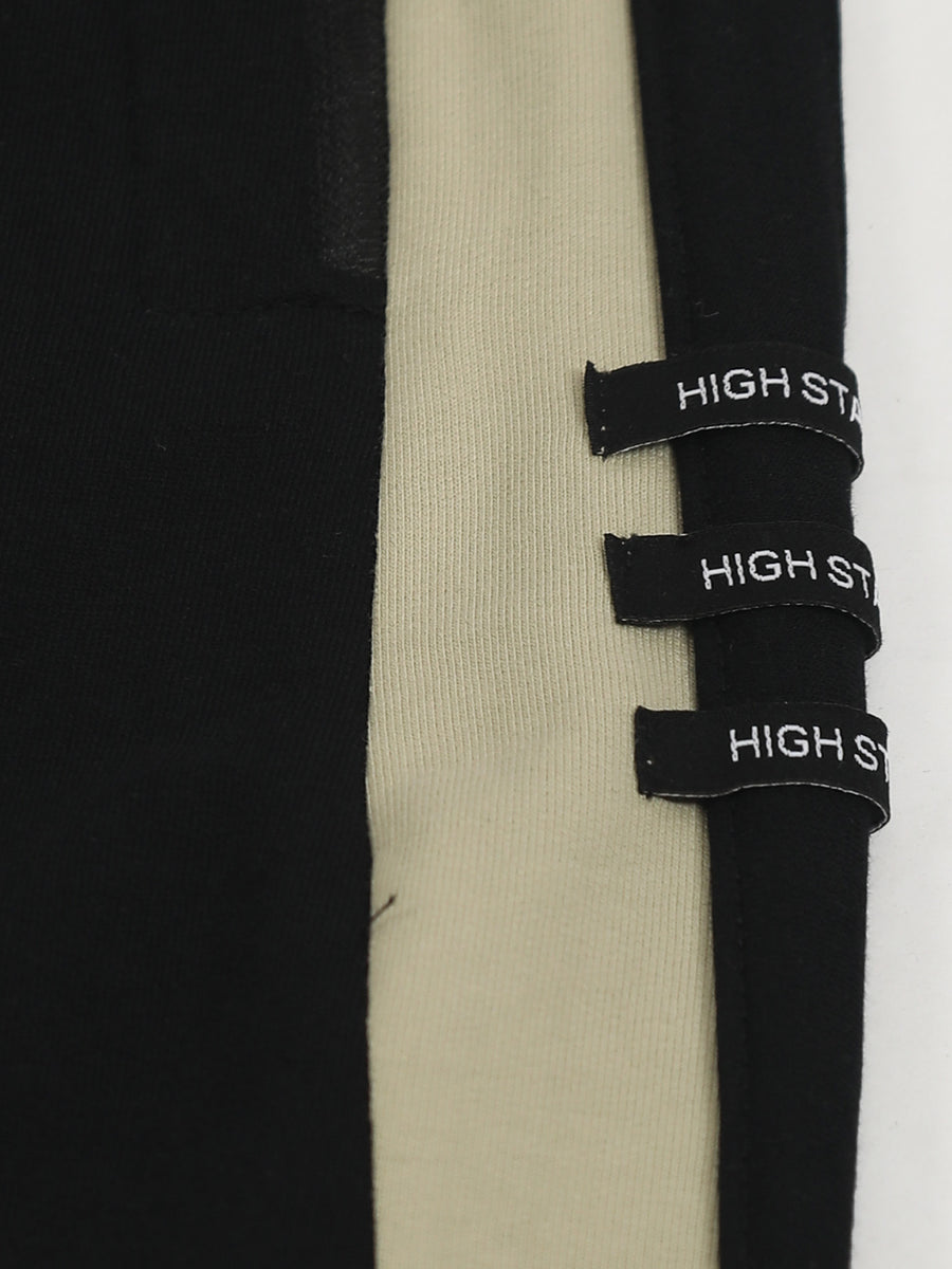 Black high stakes baggy track pants for men - view 7